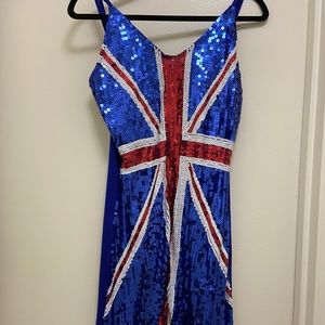 Sequin Union Jack Dress